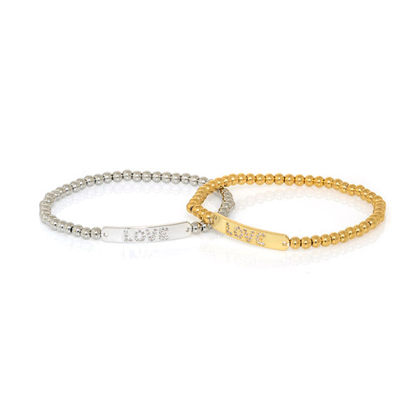 Love Tag Bead Bracelet