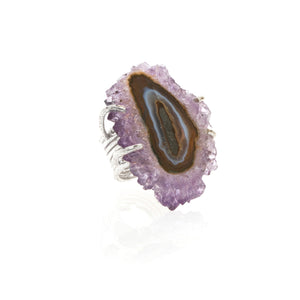 Purple Agate Ring