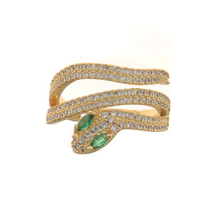 Emerald Serpent Ring